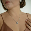 Кулон, арт. 2220, серебро 925 пробы, циркон синт., золото, чернение
