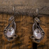 Серьги, арт. 1699, серебро 925 пробы, жемчуг, золото