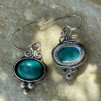 Серьги, арт. 2380, серебро 925, бирюза, чернение