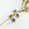 Серьги, арт. 282з, серебро 925 пробы, золото, иск.циркон, чернение