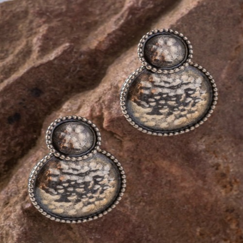 Серьги-пусеты, арт. 2965, серебро 925 пробы, чернение