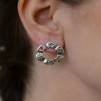 Серьги-пусеты, арт. 454п, серебро 925 пробы, чернение