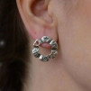 Серьги-пусеты, арт. 454п, серебро 925 пробы, чернение
